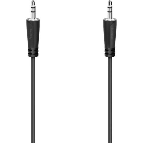 Câble de raccordement Hama 00205262 Jack audio [1x Jack mâle 3.5 mm - 1x Jack mâle 3.5 mm] 1.5 m noir (1/3)