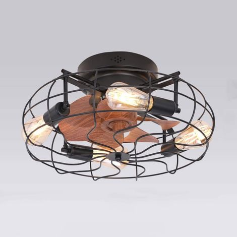 Prix Usine 2023 Nouveau Style Américain Lampe de Ventilateur de Plafond Led Fer Forgé Ventilateur Suspension Lampe Minimaliste Créative Villa Chambre Salon Salle à Manger Cuisine Télécommande Ventila (1/5)