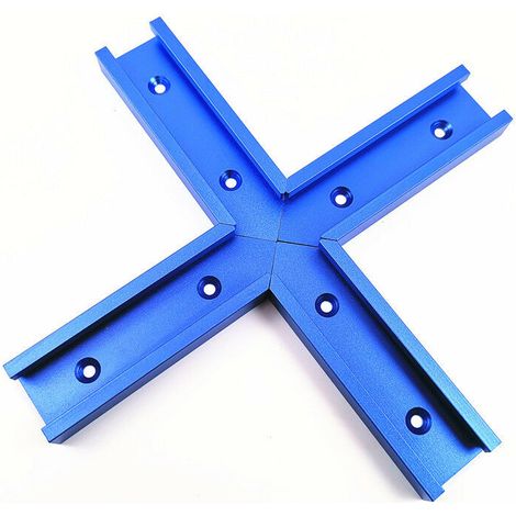 Connecteur de T-Track bleu Connecteur de fente de montage de gabarit de piste d'onglet à T-Slot pour table de routeur（100mm 30 Type）-