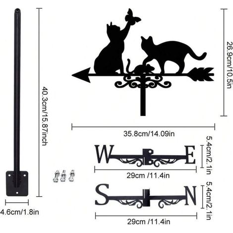 Katzenkratzbaum-Markierung, Schmetterling, Dachdekoration und Gartenbastelarbeiten, Gartendekorationen und Ornamente für Zuhause (1/5)