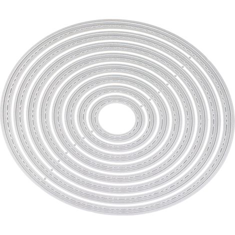 Metal Cutting Die Oval Etched Dies Decorative Emboss Stencil for DIY Crafts Album Paper Card Wedding (1/5)