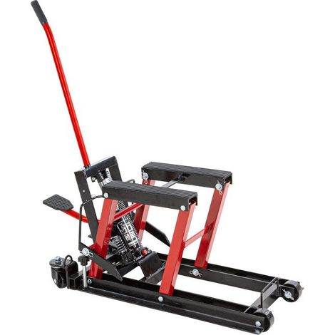 Dema – Cric moto hydraulique 680 kg – Hauteur max. 400 mm – Pédale de levage – Pour entretien motos et quads