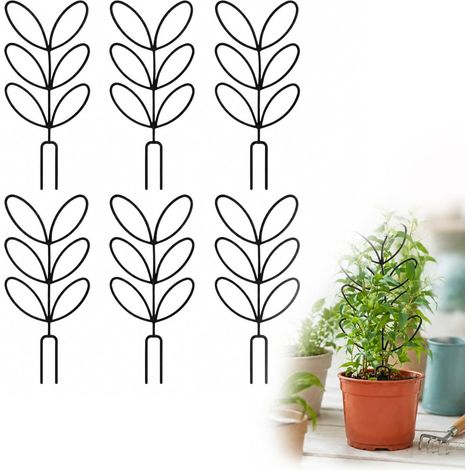 Lot de 6 Supports pour Plantes grimpantes, Tuteurs pour Plantes d’intérieur avec Design élégant pour Monstera, Philodendron, Hoya et Plus, Accessoires de Jardin durables avec revêtement résistant aux (1/5)