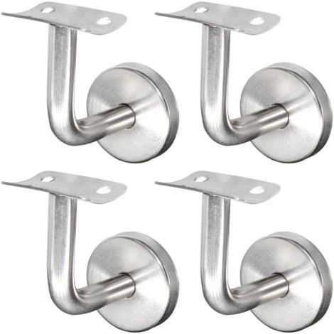 Handlaufhalterung aus Edelstahl 304 für Treppengeländer, Wandmontage, Holzgeländer, Silber (4 Stück)