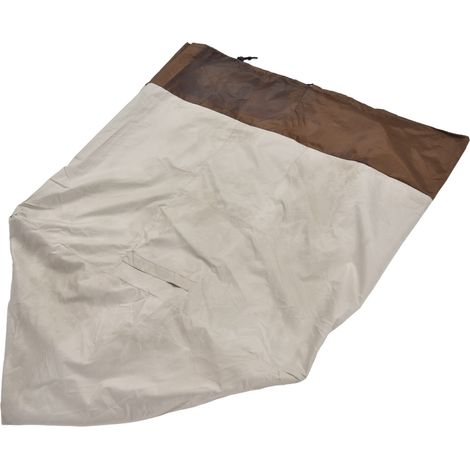 Housse de protection climatiseur extérieur imperméable anti-poussière et pluie, housse carrée 420D bicolore beige et marron (1/5)