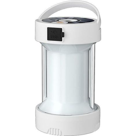 Lanterne de camping LED solaire, rechargeable par USB, pour une utilisation en extérieur, type projecteur, idéale pour les tentes. - AquaForge (1/5)