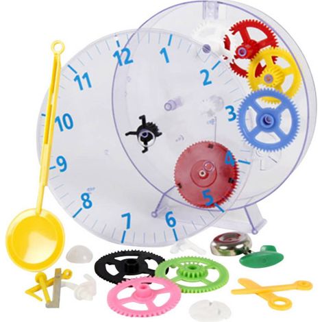 Techno Line Model kids clock Meccanico Kit apprendimento orologio da parete 20 cm x 3.5 cm Trasparente (1/5)
