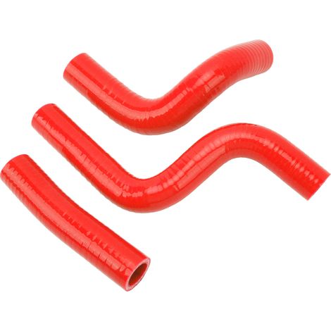 Kit de 3 durites de refroidissement en silicone pour radiateur, connexion stable, étanche et résistante à la chaleur, compatible avec KX80, KX85 et KX100 (rouge). (1/5)