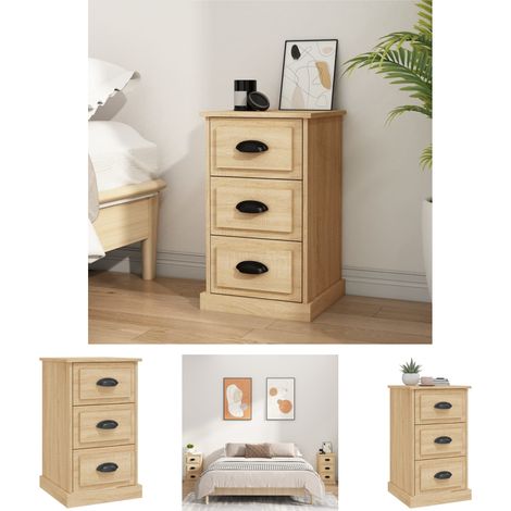Nachttisch mit Schubladen - vidaXL Nachttisch Sonoma-Eiche 39x39x67 cm Holzwerkstoff - Wohnzimmer Nachttisch (1/5)