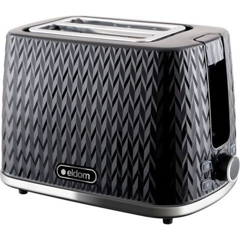 tostadora, 7 niveles de broncearse, eldom to265c, 900w, negro, tostada de pan, panecillo crujiente para el desayuno, (1/3)
