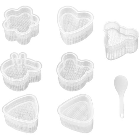 Moule à sushi de dessin animé – Kit de fabrication de sushi en forme d'animal 8 pièces Rouleaux japonais faits maison boîte à déjeuner boules de riz et moule Onigiri pour pique-nique Camping Barbecue (1/5)