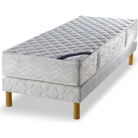 Ensemble matelas ressorts ensachés - grand confort ferme 90x190cm + sommier