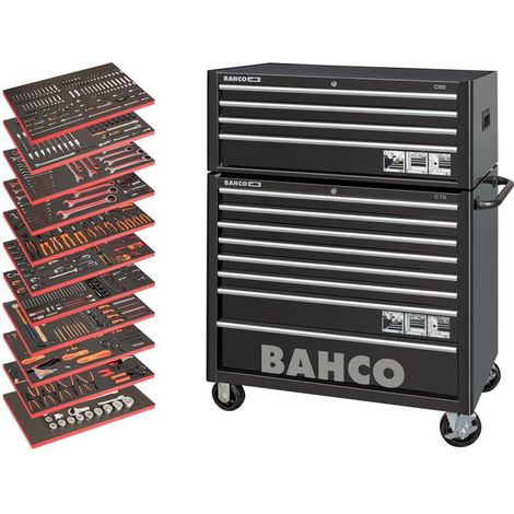 Bahco MONSTER Tool Trolley General Purpose Tool Kit, 758 Piece BAHMONSTER