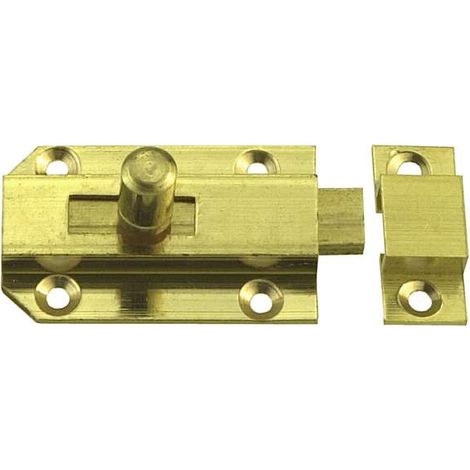 Catenaccio diritto 80 x 25 mm. - in ottone lucido