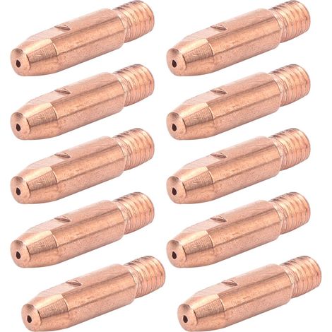 10 Embouts de Contact M6 en Cuivre pour Pistolet à Souder, Pièces de Rechange pour Soudure MIG/MAG 24AKx1mm (1/5)