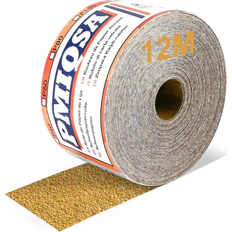 Rouleau De Papier Abrasif Auto-Agrippant Grain 40, 70 mm x 12 m (1/5)