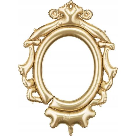 Cornice portafoto con palloncini in lamina d'oro per feste di compleanno, photo booth e matrimoni, 78x95 cm. (1/2)