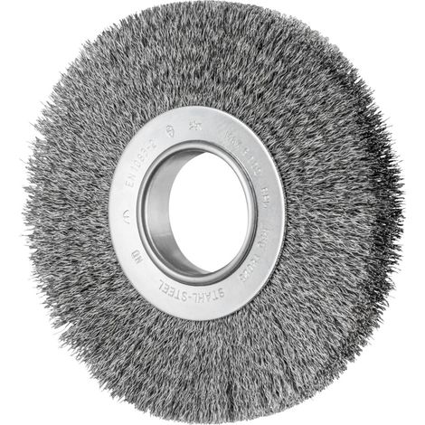 PFERD TOOLS POS Rundbürste breit ungezopft RBU Ø 180 x 25 mm variable Bohrung Stahl-Draht-Ø 0,30 für (1/5)