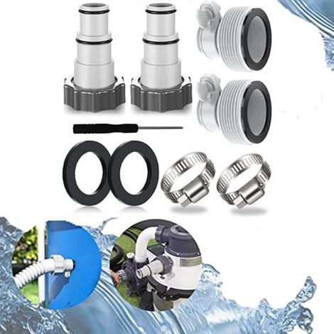Adaptateur Tuyau Piscine - Ø 32 mm et 38 mm - Pour Pompe Filtrante - Lot de 6 (1/4)