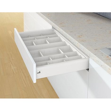 Ramasse couverts orgatray 570 blanc - Pour caisson de largeur : 1000 mm - Largeur : 899 mm - HETTICH
