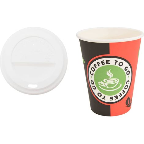 Tasses à café en papier avec couvercles 1000 pcs 4oz 100ml CFW265381 (1/5)