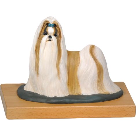 Shih Tzu, Shi tsu, Shi-Tzu, Szi-cu, Szitzu - estatuilla pintada, figura, hecha por un artista, marca Art-Dog (1/4)