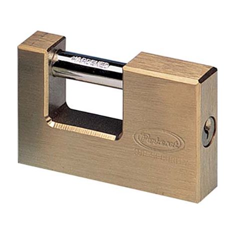 LUCCHETTO RETTANGOLARE 2800 POTENT OTTONE SATINATO CHIAVI 2 MM 50