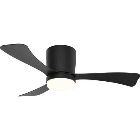 Ventilador a techo modelo Kent, 3 palas acabado negro, 21cm(alto) 107cm(ancho) 107cm(fondo) . (1/5)