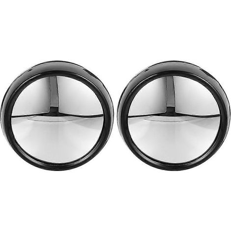 Lot de 2 miroirs grossissants pour bureau, rétroviseurs d'ordinateur pour bureau-7.5X7.5CM-Black