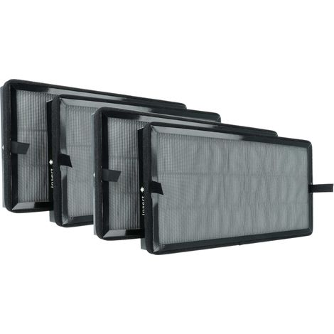 vhbw 4x Activated Carbon Filter Replacement for Kärcher 2.863-067.0 for Air Purifier - HEPA 13 Air Filter Black