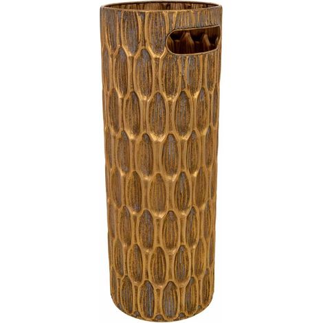 Paragüero de metal dorado 20x20x55h cm