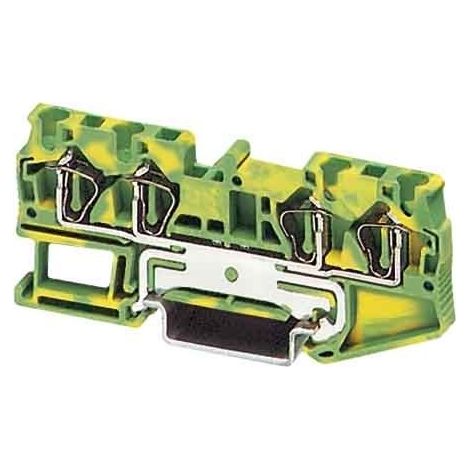 BLOC DE JONCTION VERT/JAUNE À RESSORT POUR CABLE PROTECTION TERRE 0,08 À 6 MM² ST 4-QUATTRO-PE PHOENIX 3031461