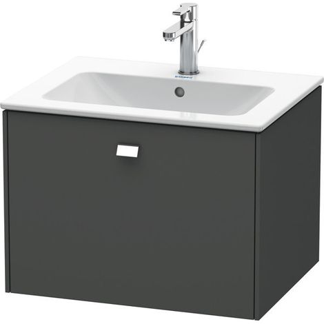 Support de lavabo BRIOSO avec poignée chromée, dimensions 442x620x479 mm, couleur gris anthracite (1/2)