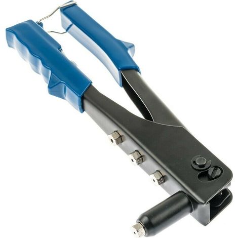 Remachadora Manual para Remaches 2.4, 3.2, 4.0, 4.8 mm , Mango Ergonómico Ideal para aplicaciones en talleres mecánicos, carpintería metálica, construcción o bricolaje