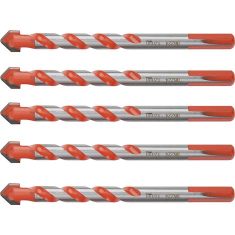 Lot de 5 forets multifonctions 12mm en carbure, accessoires de perçage électrique à queue triangulaire (1/5)
