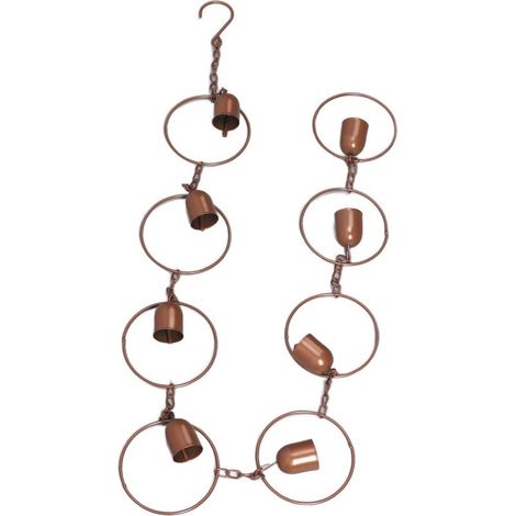 1 Chaîne de pluie Divers accessoire de portail, forme cloche, drainage décoratif, sons apaisants, installation sans outil, usage extérieur (1/5)