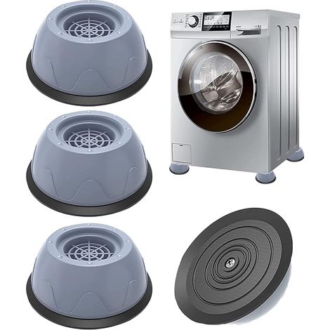 Washing Machine Foot Pads 4 Pieces Universal Anti-Vibration Mat for Washing Machine - Rubber Non-Slip Pads/Feet Stabilizer Pedestal for Washing Machines, Dryers and Furniture (1/5)