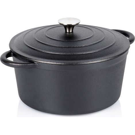 Gusseiserner Topf mit Deckel, induktions- und gasherdgeeignet, 24 cm, 3,9 l (1/5)