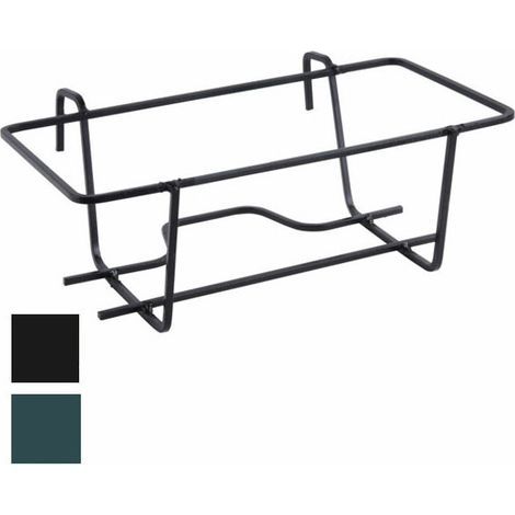 Soporte para macetas de balcón fijo recto, verde, de 40 cm
