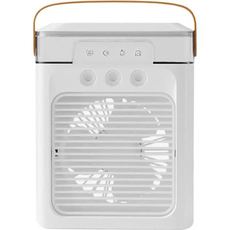 Ventilateur brumisateur portable à 3 buses, rafraîchisseur d'air rechargeable de poche avec 3 vitesses de ventilation, mini humidificateur de bureau USB pour la maison, le bureau et les voyages (1/4)
