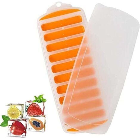 Set mit 1 Silikon-Eiswürfelform mit Deckel, leicht zu entformende Silikon-Eiswürfelform für Whisky, Cocktails, Eiscreme, Früchte, Getränke