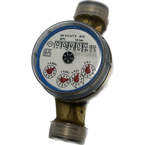 Orion – Compteur d'eau froide standard 130 1' – Filetage plomberie – Pression maximale 16 bars – Débit précis pour installations domestiques