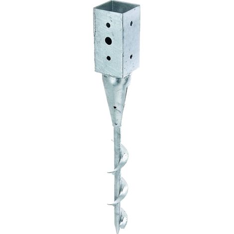 GAH-Alberts 208370 Porta palo da avvitare nel Terreno, Acciaio, 71 x 71 mm (1/5)