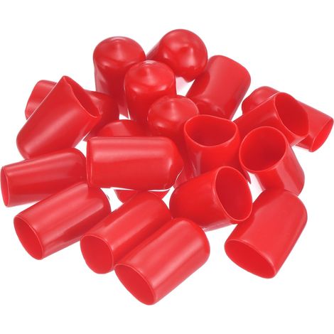 50pcs Embouts en Caoutchouc 12.5 mm ID pour Tube Métallique Rouge (1/5)