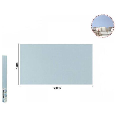 Rouleau de film adhésif bleu poudre 45 cm x 5 m pour papier peint pour meubles 71122 -