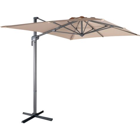 Rectangular cantilever parasol 2x3m Beige 298x198x240 cm - Antibes (1/5)