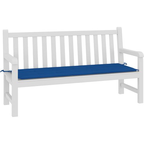 INLIFE Coussin de banc de jardin Tissu 150x50x3 cm Bleu royal (1/4)