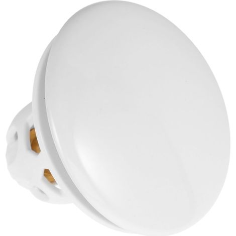 Filtre de vidange, inox, blanc, bouton-poussoir, anti-obstruction (1/5)