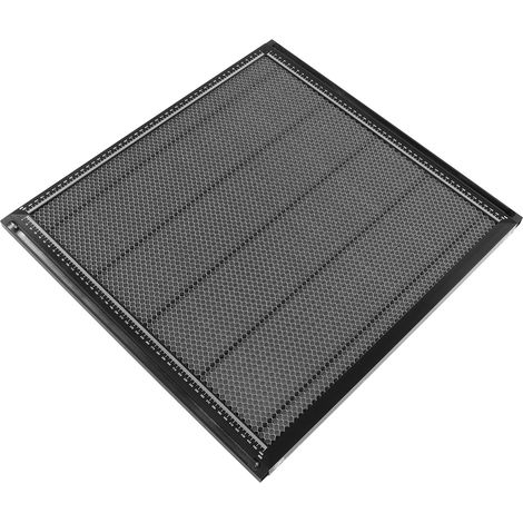 Plateau de gravure laser en alliage d'aluminium noir 530x500mm anti-rouille avec 2 pinces et plaque protection (1/5)