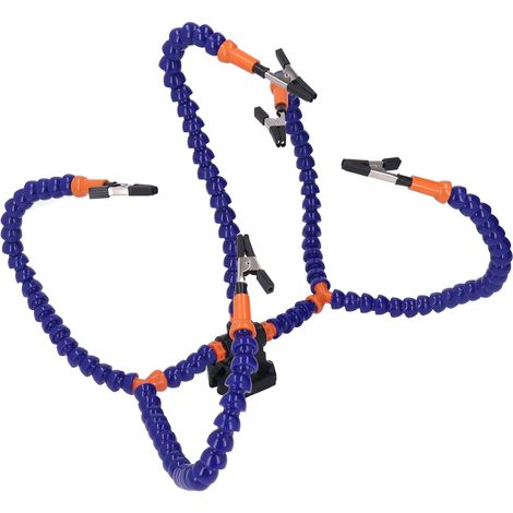 Lötstation mit flexibler dritter Hand für Leiterplatten, 5 Krallen, blau (1/5)